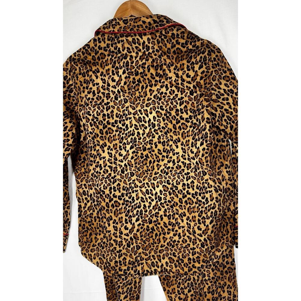 Lauren Ralph Lauren Leopard Print Pajama Set Women's Medium 2pc - Picture 8 of 10